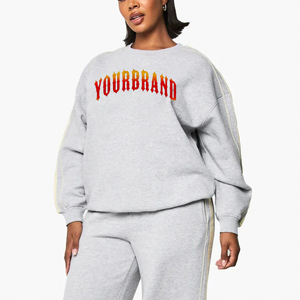 Sudadera con Capucha Extra Grande para Mujer, Cómoda, de Algodón Grueso, para Invierno, Diseño Color Block, Estilo Urbano - Product Image 4
