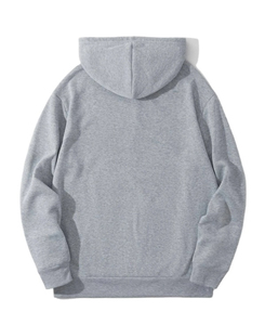 Sweat-shirt à capuche gris pour homme, style décontracté, avec poche avant et cordon de serrage, idéal pour l'automne - Product Image 2