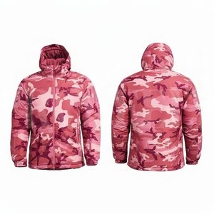 LOW MOQ Custom Material Waterproof Camouflage Hooded Jacket Windproof Outdoor Winter Lightweight Warm <b>Padded</b> Jacket for Men's - Product Image 6