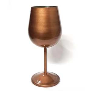 Antique Bronze Stainless Steel <b>Wine</b> <b>Goblet</b> Vintage Metal <b>Wine</b> Glass Shatterproof Cocktail Chalice For Theme Party Bar - Product Image 1