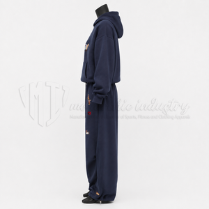 Custom <b>Women</b>’s <b>Tracksuit</b> Set Oversized Hoodie Jogger Pants Embroidered Sweatshirt 2 Piece Casual Streetwear Sportswear - Product Image 5