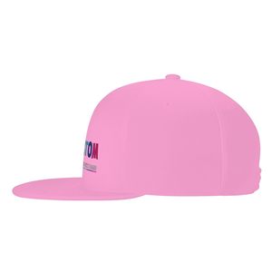 Gorra Snapback Personalizada de 6 Paneles, Rosa, Ajustable, Unisex, de Hilo de Algodón, con Logotipo de Letras Arcoíris en el Panel Frontal - Product Image 3