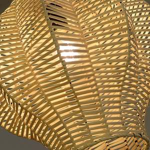 New Collection Eco Friendly Bamboo Rattan Chandelier Lamp Artisan <b>Crafted</b> Hanging <b>Light</b> for Hotel Villa Interior Design - Product Image 2