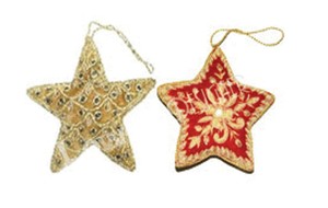 Decoración para Árbol de Navidad, Adorno de Terciopelo Bordado a Mano con Cuentas en Forma de Mariposa, Personalizado, 8cm, Dorado Transparente - Product Image 2