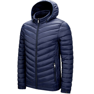 Men's Oversize High Collar <b>Fluffy</b> Jackets Custom Winter Bomber Puffer Jacket For Men Outdoor Waterproof With Zip Pocket - Product Image 1