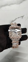 Montre de luxe pour homme au design unique, style hip-hop, avec diamants Moissanite VVS, verre analogique, acier inoxydable, 20 mm, mécanique, logo personnalisé disponible