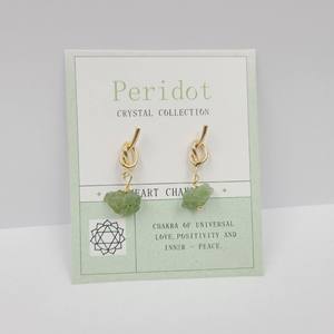 Fashion Raw Stone Earrings Gemstone Birthstone Crystal Drop Earrings Knot Amethyst Garnet Earrings Jewelry - Product Image 1