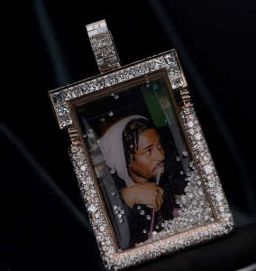 Pendentifs de mariage/fiançailles vintage en or jaune 10 carats, diamants taillés de laboratoire IGI/GIA, unisexe, pour style hip-hop, bijoux rap - Product Image 1