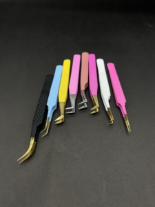 Pinzas para Pestañas Multicolores, Pinzas Nano Grip, Pinzas para Extensión de Pestañas con Etiqueta Privada Personalizada, Magma Beauty - Product Image 4