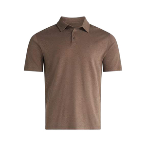 Polo en coton à manches courtes pour homme avec logo personnalisé, couleur unie, respirant, tricoté, coupe décontractée, longueur normale, pantalon assorti - Product Image 3