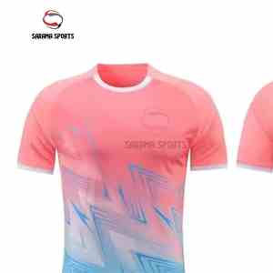 Uniforme de tennis pour homme à manches courtes et col rond, tissu en polyester confortable, sublimation de haute qualité, pour les joueurs - Product Image 2