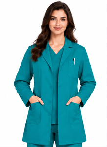 Batas de Laboratorio Blancas Personalizadas al por Mayor, Manga Larga para Médicos y Médicas, Uniforme Médico Transpirable de Polialgodón, Farmacéutico - Product Image 5