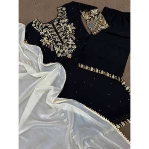 Hermosa ropa de fiesta Top-Bottom y Fancy Dupatta Set XL Tamaño - Product Image 4