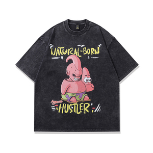 Fabricante de Camisetas Personalizadas de Anime y Streetwear, 100% Algodón, Tela Suave, Estampado DTF/DTG, Venta al Por Mayor, OEM, Lavado a la Piedra - Product Image 3