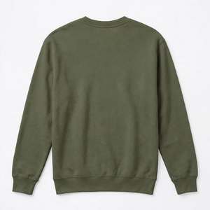 Sweat-shirt col rond vert olive épais personnalisé streetwear pull homme surdimensionné en molleton de coton à manches longues Circuit - Product Image 2