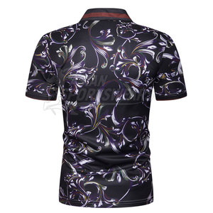Oem Factory High Quality <b>Men</b> Sublimation for Shirt Oem Supply Wholesale Printed Shirt <b>Short</b> Sleeve Knitted Polyester - Product Image 5