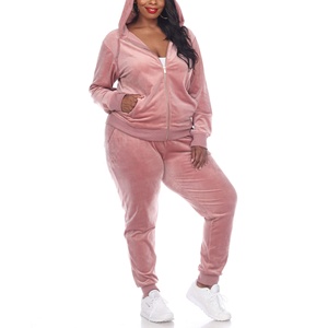 Conjunto Deportivo con Capucha Rosa para Mujer, Pantalones Largos de Color Sólido, Casuales, con Bolsillos Laterales, Transpirables, para Otoño - Product Image 4
