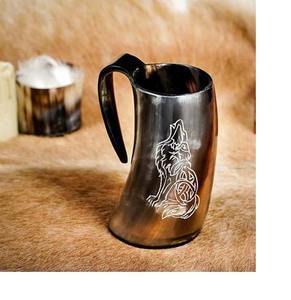 Taza de cuerno natural hecha a mano de primera calidad para cerveza, café y regalos. El mejor precio en todo el mundo. - Product Image 2