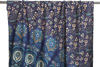 Panneaux de rideaux imprimés style hippie bohème indien, motif paon et mandala, bleu turquoise, pour chambre, salon et décoration intérieure