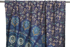 Paneles de Cortina con Estampado Hindú Hippie Bohemio de Pavo Real y Mandala, Color Azul Turquesa, para Dormitorio, Sala de Estar y Decoración del Hogar - Product Image 2