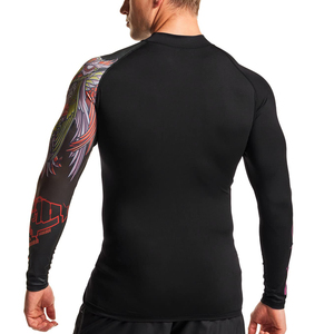 Rashguard personnalisé en gros pour Jiu Jitsu MMA BJJ, sublimation, noir, séchage rapide, écologique, manches longues - Product Image 3