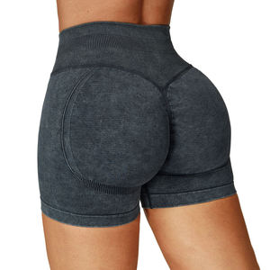 Women's Seamless Cotton Scrunch Butt Running Shorts Compression <b>Tummy</b> <b>Control</b> Yoga Sports Wear Breathable Eco-Friendly Skinny - Product Image 5