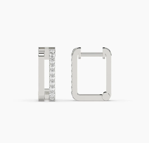 Boucles d'oreilles classiques vintage en or 14 carats avec diamants de laboratoire certifiés IGI pour femmes, légères, pour tous les jours, bijoux de luxe pour anniversaire - Product Image 5