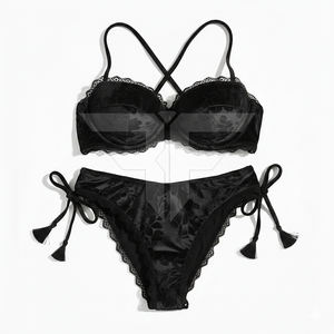 Conjunto de Bikini de Dos Piezas para Mujer, Diseño Animal, Color Sólido, Logotipo Frontal, Poliéster/Algodón, Secado Rápido, Transpirable, Ropa de Playa de Verano, Venta Caliente OEM - Product Image 4