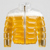 Veste gonflable transparente en PVC, effet bulle, pour costume de bière, idéale pour Halloween, mariage, fête à la piscine