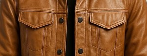 High Quality Men's Leather <b>Jacket</b> Casual Turn-down Collar Button Closure Slim Fit Autumn Wear - Product Image 3