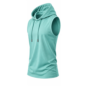 Premium Quality Cotton Men Sleeveless <b>Hoodie</b> Gym Training Fit Sports <b>Hoodie</b> OEM ODM Private Label Supplier Sleeveless <b>Hoodie</b> - Product Image 1