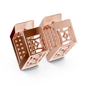 Pendientes de Aro de Oro Rosa Sólido de 18K con Diamantes Naturales de Corte Brillante, Certificados por VDS IGI |   Anillo de compromiso con diamantes de moda, regalo 7G - Product Image 6