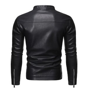 Chaqueta para Hombre 2026, Estilo Punk Vintage, Chaquetas de Cuero para Hombre de Talla Grande, Chaqueta de Cuero Lavada y Acolchada para Hombre - Product Image 2