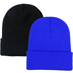OEM Rib Knit Beanie <b>Hat</b> <b>Winter</b> Cuffed Cap Women Men Soft Warm Stretch Plain Skull Cap Wholesale Supplier - Product Image 5