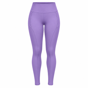Solid Mid Yoga Leggings Spandex/Nylon Fabric Workout Pants <b>Tummy</b> <b>Control</b> High Quality Sports Activewear for Women - Product Image 5