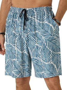 Men Quick Dry <b>Shorts</b> Print Elastic Waist Drawstring Beach Summer Casual Holiday Colorful White Top top mens swim beach - Product Image 2