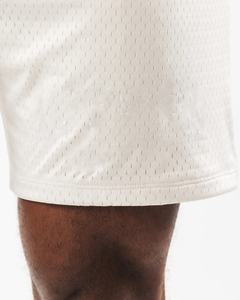 Pantalones Cortos Deportivos de Malla Blanca para Hombre, Casuales, para Gimnasio, Entrenamiento, Correr, Transpirables, de Secado Rápido, 100% Poliéster, Cintura Elástica Sólida - Product Image 4