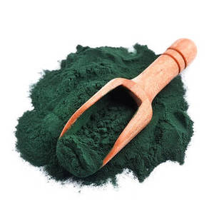 Poudre de spiruline sauvage indienne riche en protéines, extrait végétal, emballée sous vide, qualité alimentaire, applications de fabrication de compléments alimentaires - Product Image 1