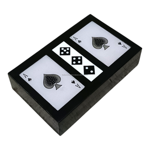 Boîte de rangement portable pour cartes à jouer et dés en résine MDF écologique artisanale FASHION CRAFT - Product Image 5