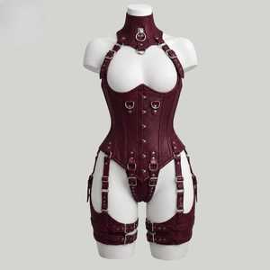 Culotte gainante ajustable en similicuir pour femme, style Steampunk, grande taille, pour correction de posture et amincissement du corps - Product Image 1
