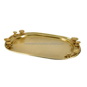 Bandeja de Servir Rectangular de Metal Hecha a Mano, Duradera y Multifuncional para Mesa de Comedor y Decoración Elegante del Hogar - Product Image 3