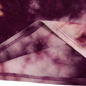 Camiseta de Punto Tie-Dye para Hombre, Casual, de Manga Corta, Cuello Redondo, con Diseño en Morado y Rosa, Corte Regular - Product Image 3