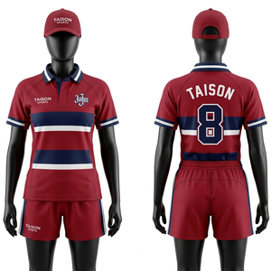 Ensemble d'uniformes de rugby pour femmes en polyester et élasthanne 180 GSM de qualité supérieure, jaune marine, avec panneaux éclair, respirant, personnalisable par sublimation, avec logo - Product Image 6