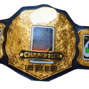 Ceinture de championnat de lutte personnalisée Lay the Heat, ceinture de titre dorée de qualité supérieure, objet de collection sportif personnalisé - Product Image 2