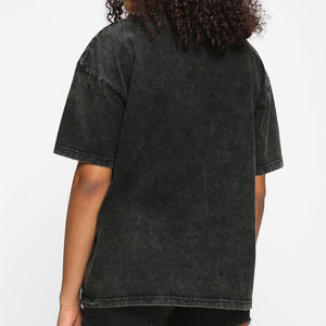 T-shirt vintage délavé à l'acide de haute qualité pour femme, personnalisable, en coton écologique respirant, grandes tailles, nouvelle collection, vente en gros - Product Image 5