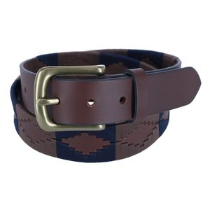 Ceinture POLO BELT, ceinture argentine, cuir de vachette pleine fleur 100%, boucle en laiton durable - largeur 32 mm, épaisseur 4 mm, couleur tan noir - Product Image 4