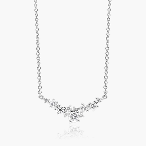 Collar de Cadena de Plata 925 con Eslabones Sólidos y Diamantes de Moissanita Brillantes para Mujer, Estilo Minimalista, Regalo de Joyería Fina - Product Image 2