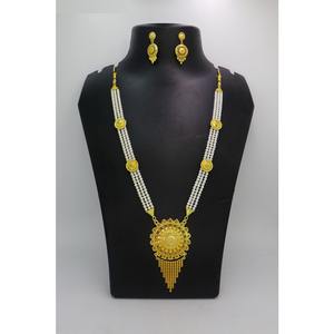 Indian Antique Jewelry Gold Plated Trendy Pure Brass Indian <b>Bridal</b> Wedding Wear Jewelry High Quality Necklace Set - Product Image 3