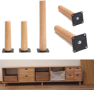 Straight Wooden <b>Sofa</b> Legs Replacement Furniture Feet Natural Wood Cabinet Table Chair Legs Wholesale Supplier - Product Image 1