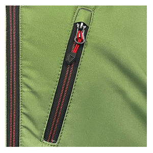 Gilet matelassé réversible à capuche vert pour homme, sans manches, zippé, coupe-vent, séchage rapide, vêtement d'extérieur d'hiver, option logo personnalisé, mélange de coton - Product Image 4